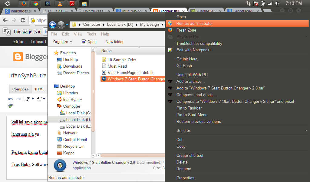 Open start menu. Open start menu
