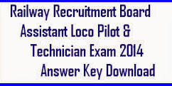 RRB Assistant Loco Pilot ALPand Technician Exam Answer Key held on 15th june 22nd june  29th june 2014