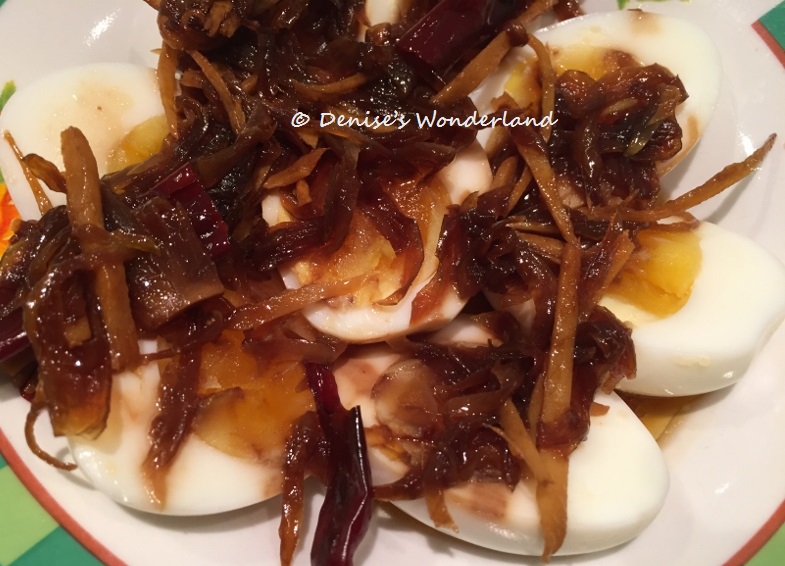 Hard-Boiled Eggs with Spicy Soy Sauce Dressing - Denise's Wonderland