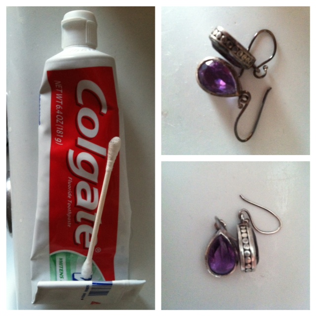 Lady Bits Need to polish some jewelry? Put toothpaste on it!