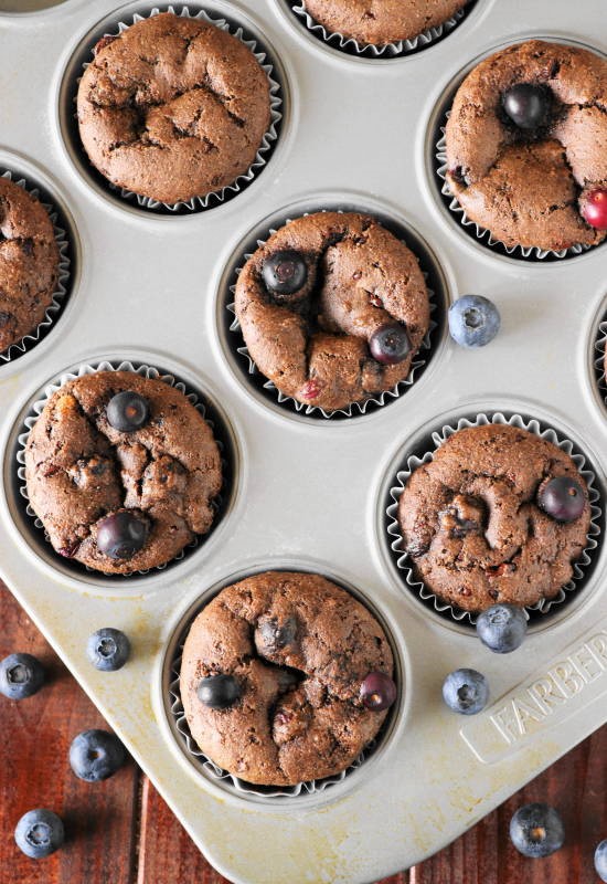 Dark Chocolate Blueberry Muffins The Kitchen is My Playground