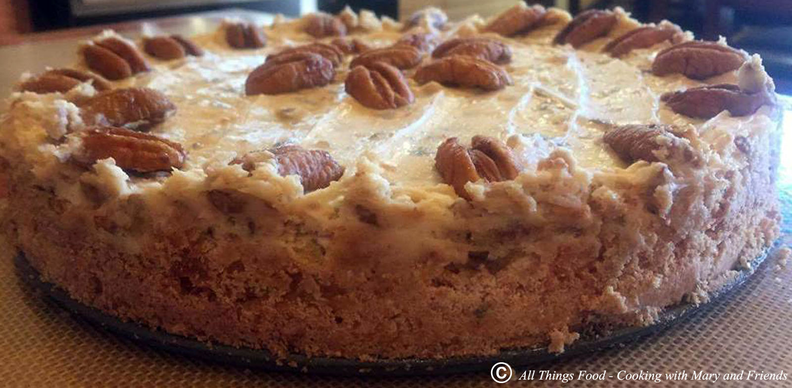 Cooking With Mary and Friends Butter Pecan Cheesecake
