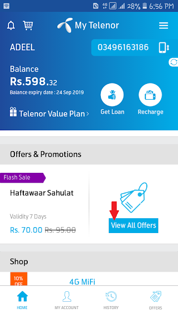 Telenor 2500 Mb in 65 Rs offer