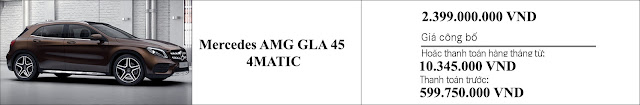 Giá xe Mercedes AMG GLA 45 4MATIC 2019 tại Mercedes Trường Chinh