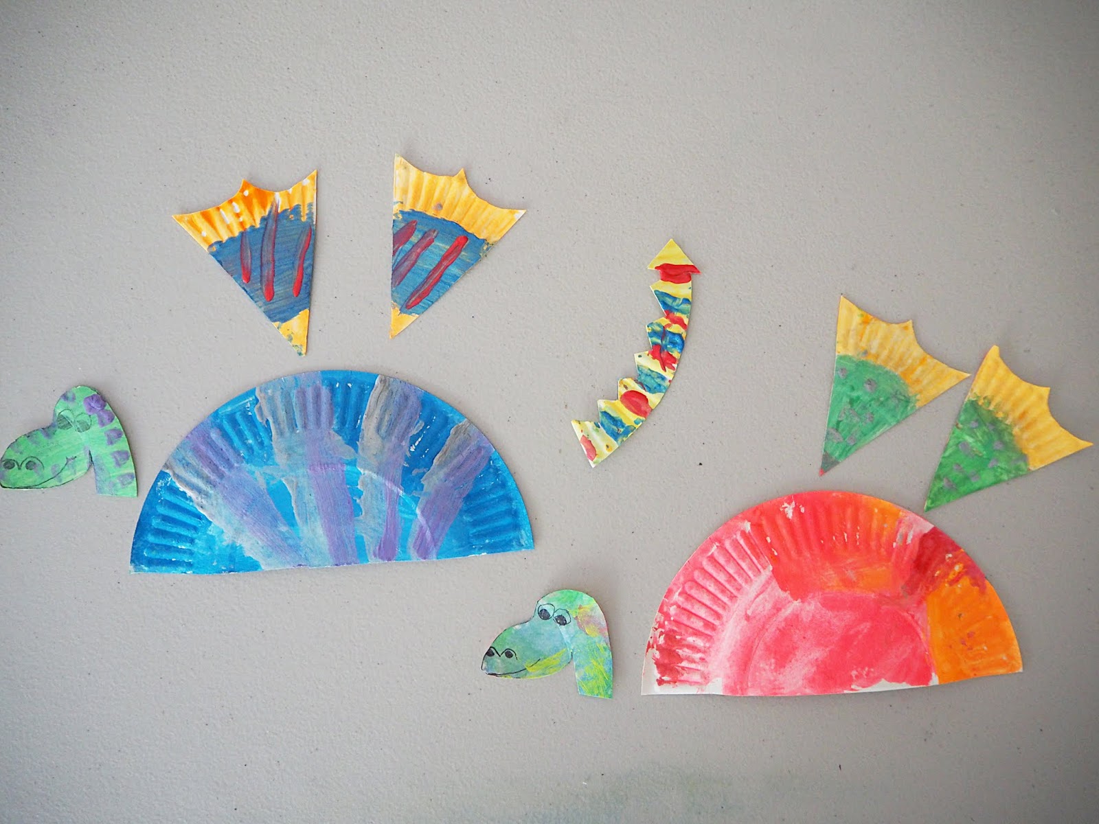 Painted Paper Plate Dragon Craft