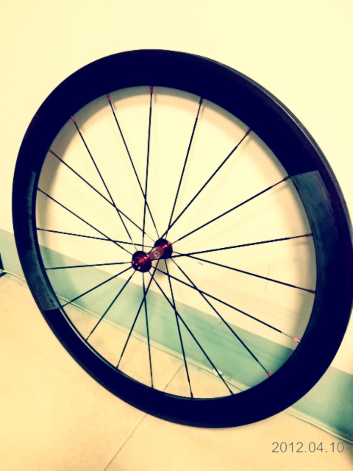 NEWSONSPORTEC BIKE SPOKES AND NIPPLES CARBON WHEEL SETS (H50MM WITH AERO SPOKES AND ALUMINUM