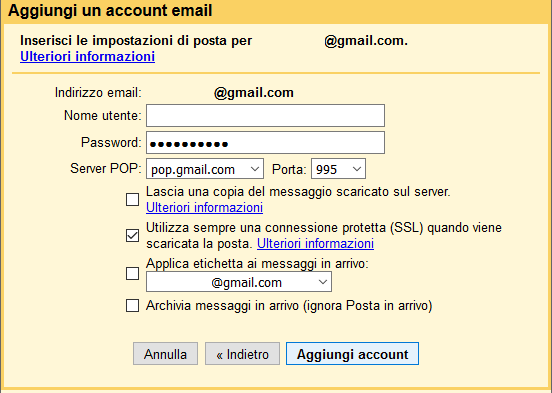 scaricare email gmail