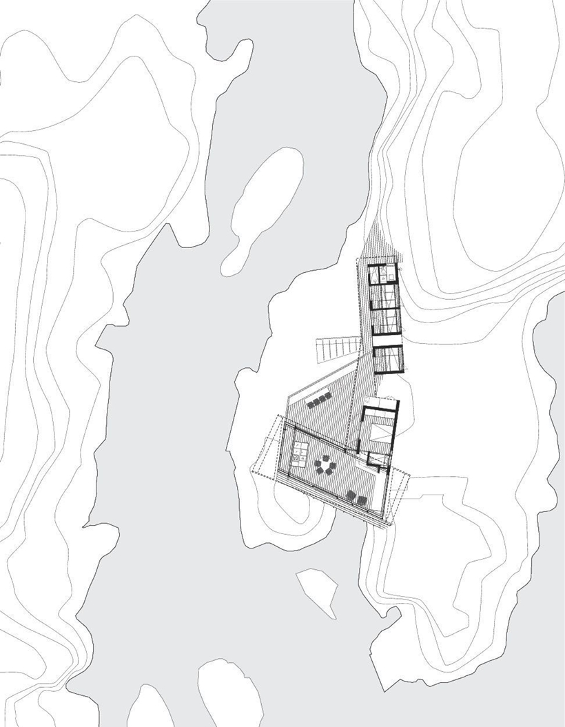 Floor plan of modern holiday home