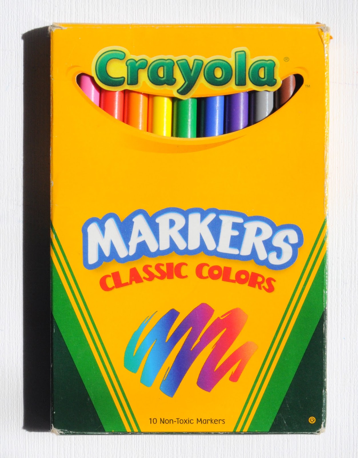10 Count Crayola Classic Fine Tip Markers What's Inside the Box
