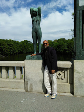 At the "VIGELAND SCULPTURE PARK" in Oslo.