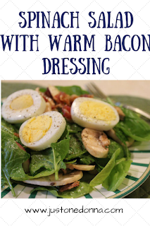 How to make a spinach salad with warm bacon dressing.