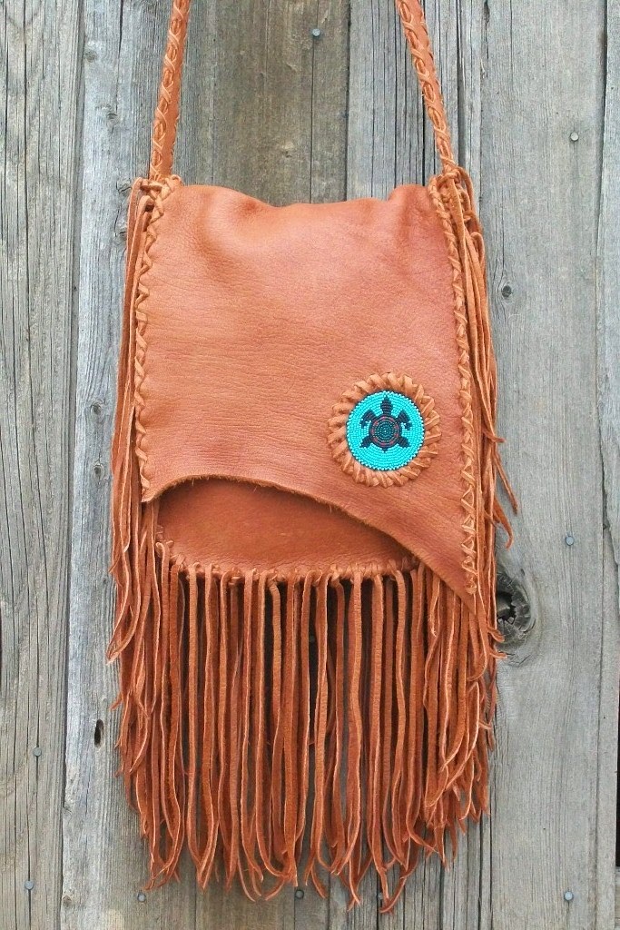 THUNDER ROSE LEATHER Fringed Bohemian leather handbag