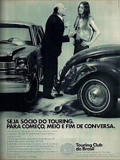 propaganda Touring Club do Brasil - 1973, brazilian advertising cars in the 70s; os anos 70; história da década de 70; Brazil in the 70s; propaganda carros anos 70; Oswaldo Hernandez;