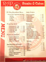 RAP Steaks and Cakes Menu & Prices
