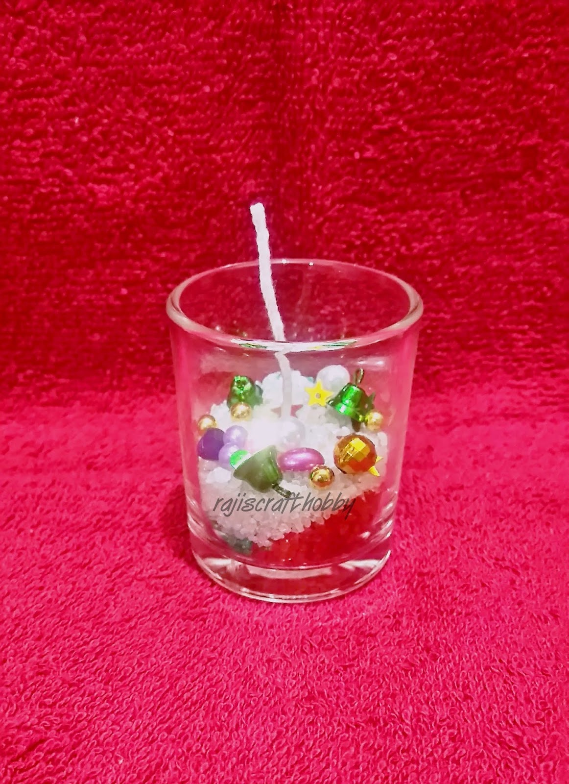 Raji's Craft Hobby DIY Christmas Gel Candles