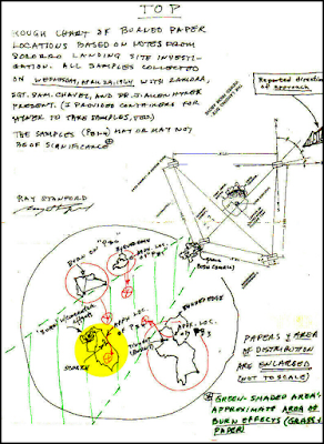 Burn't Paper Map, Socorro UFO Case 1964