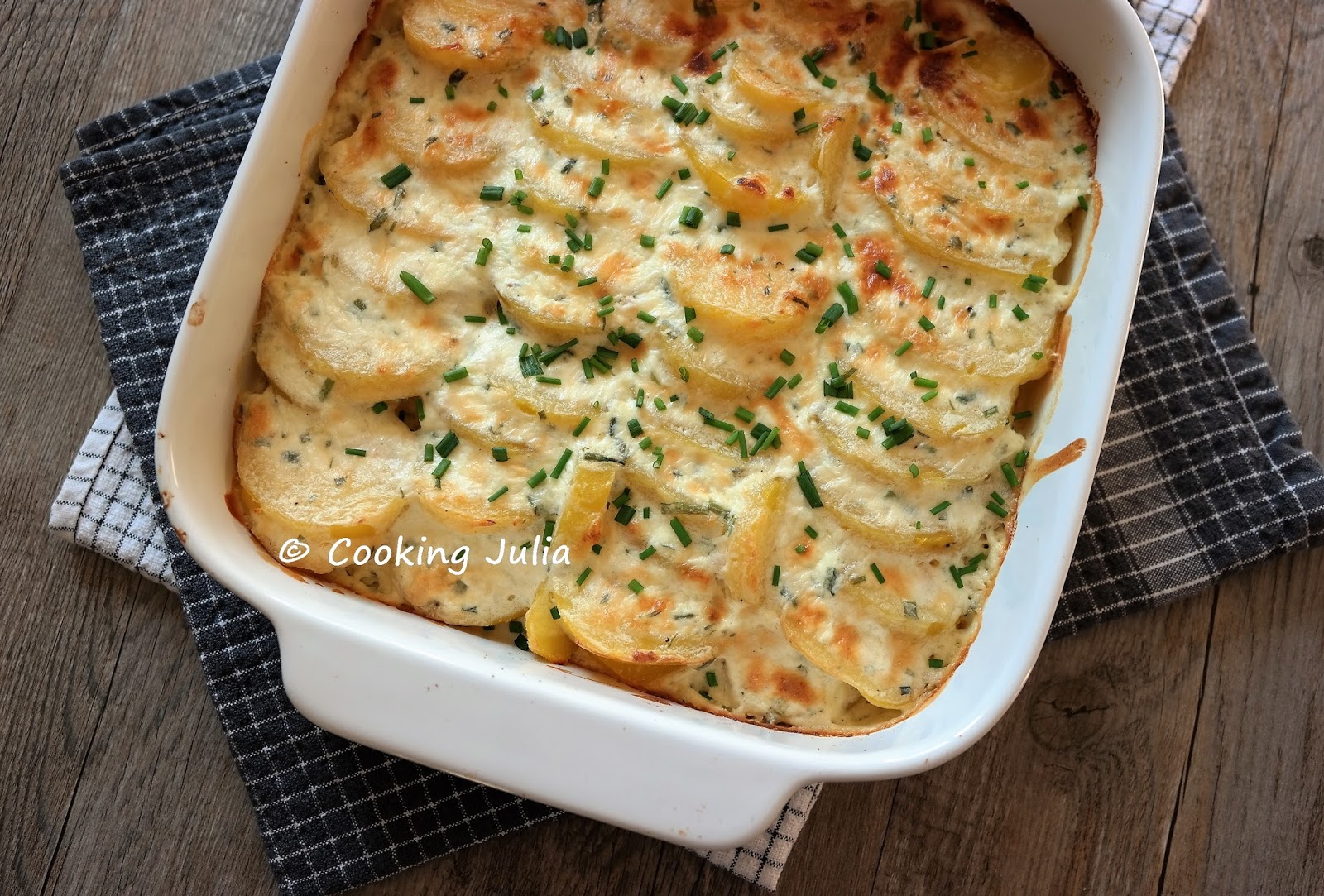 COOKING JULIA GRATIN DE POMMES DE TERRE AU BOURSIN