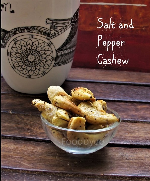 Salt and Pepper Cashew Healthy and easy Pepper nuts!