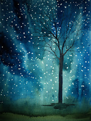 starry night watercolor artists india october