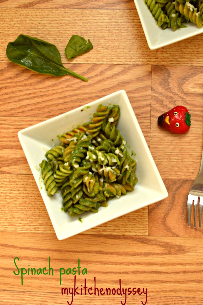 Spinach Pasta Recipe | Kids Pasta Recipes | Kids Lunch Box Ideas