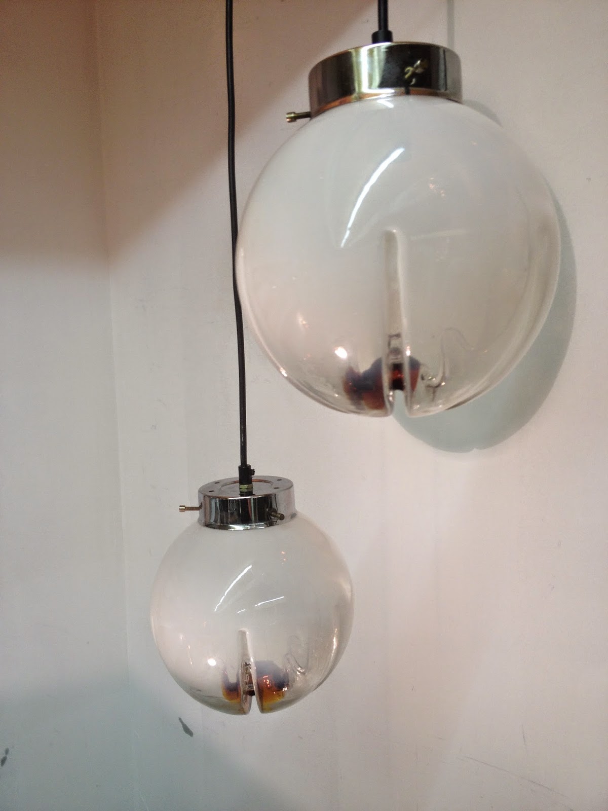 Tolve* {* Art & Design} Mazzega Murano glass flower lamp 3x