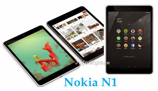 Nokia N1: 7.9 inch IPS,2.3 GHz Quad-core Android Lollipop Tablet Specs, Price 