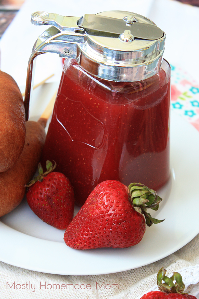 Fresh Strawberry Syrup Mostly Homemade Mom