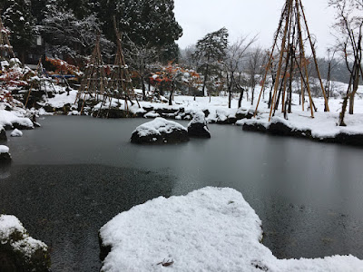 関興寺 凍った池