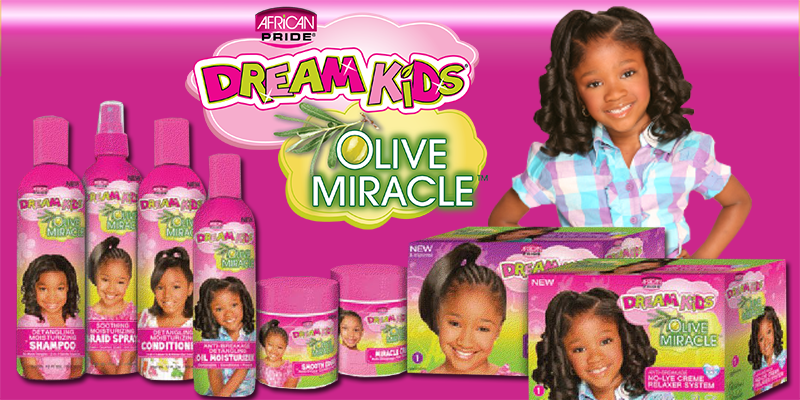 Productos para niños afro African Pride Dream kids Olive miracle