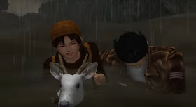 Ryo rescuing Shenhua rescuing a white fawn