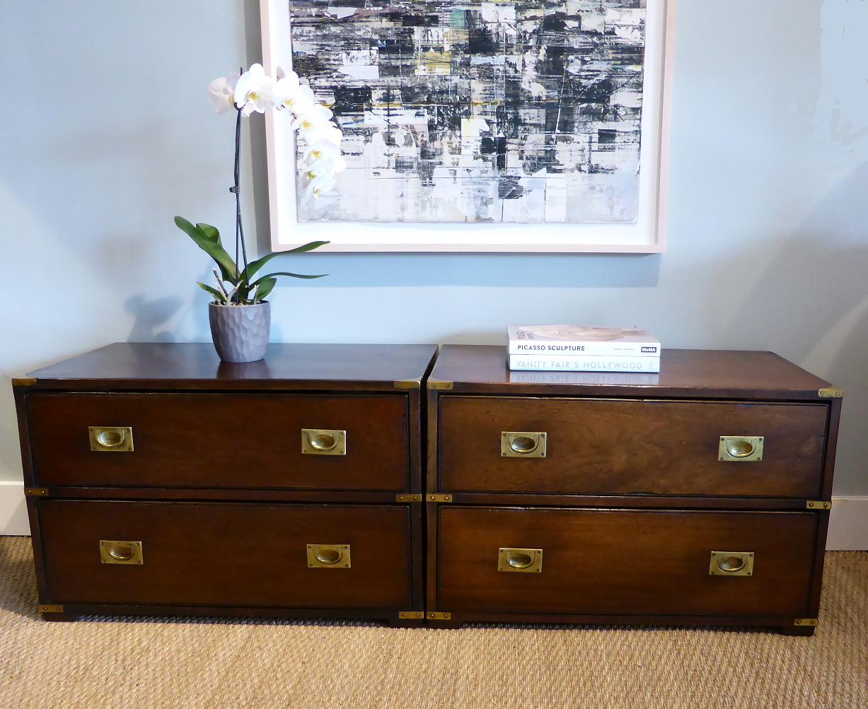 Michael Thomas Pair Of Campaign Style Chests