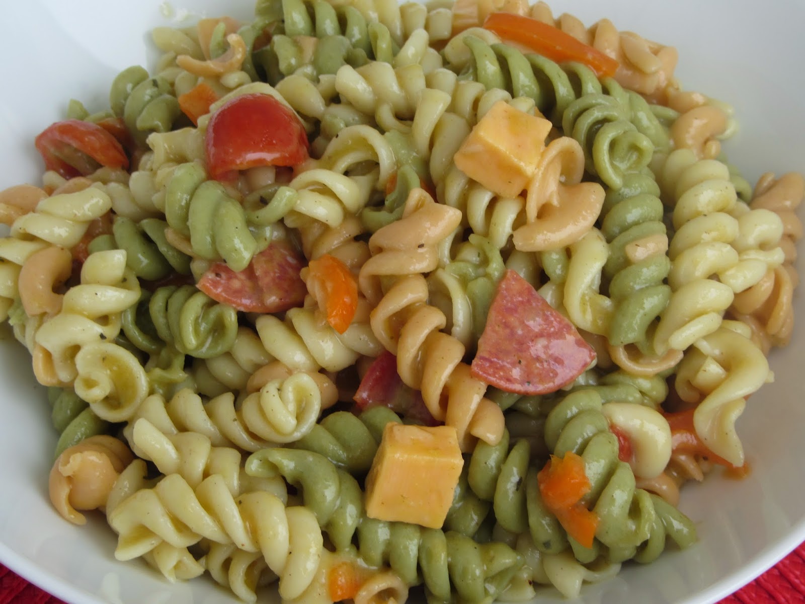 Cold Macaroni Salad with Hot Dogs