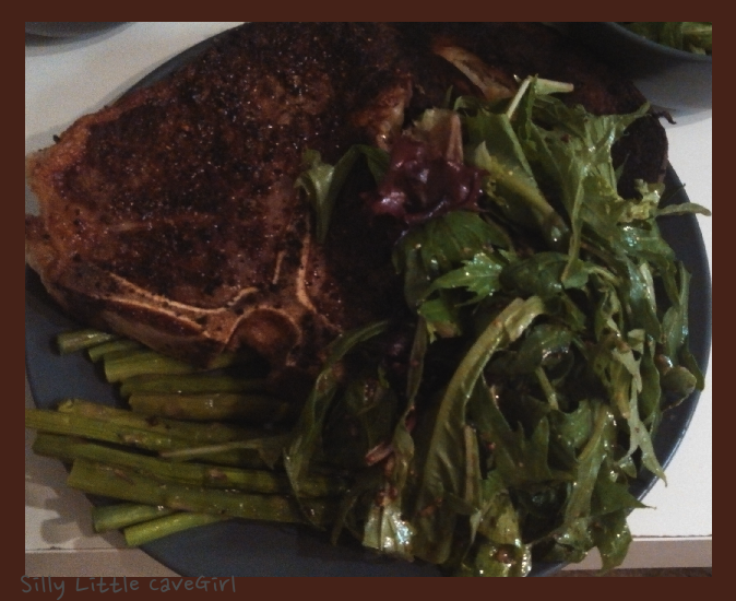 Silly Little CaveGirl Frying Pan Steak