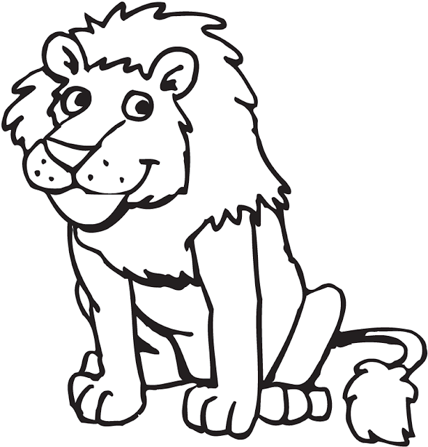 coloriage dessin lion à colorier