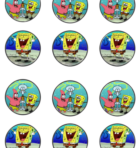 Spongebob Cupcake Toppers