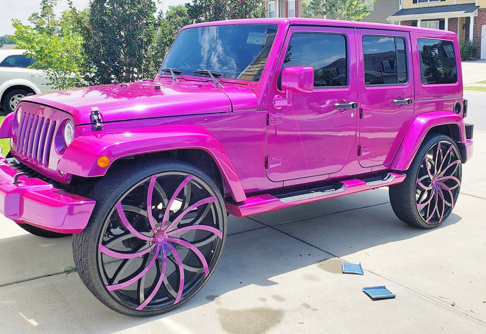 Ace1 Candy Purple Jeep Wrangler on 30" Azara Wheels