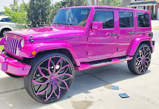 Ace-1: Candy Purple Jeep Wrangler on 30" Azara Wheels