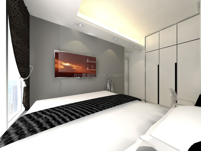 萬景峰睡房室內設計，Vision City bedroom interior design