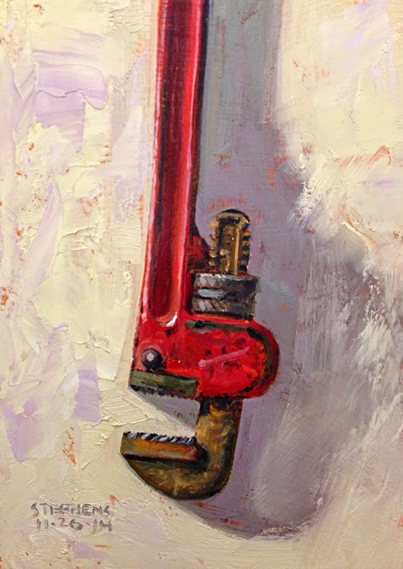 Daily Painting Pipe Wrench 3 5x7