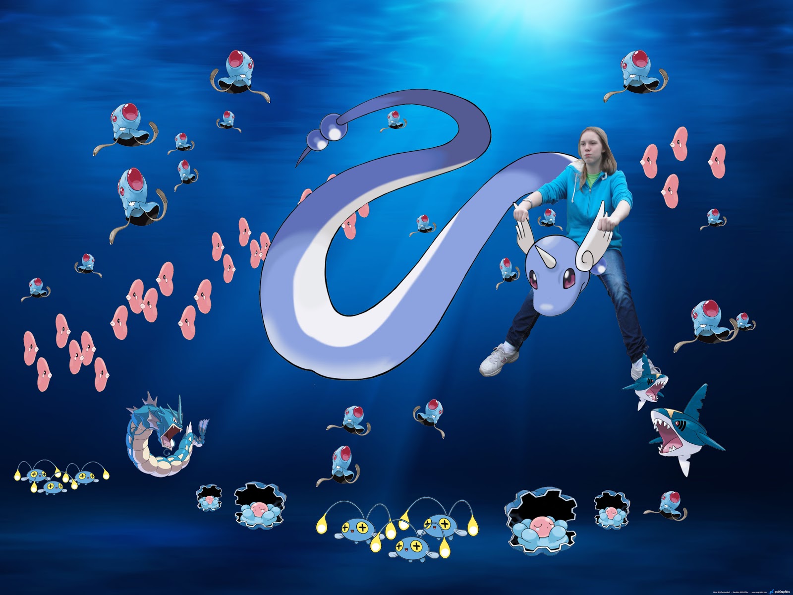 Catbug is adorable Swimming with the Pokemon!