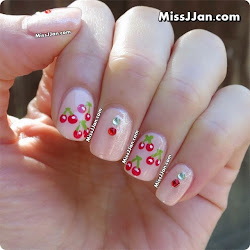 cherry nail nails tutorial step beauty