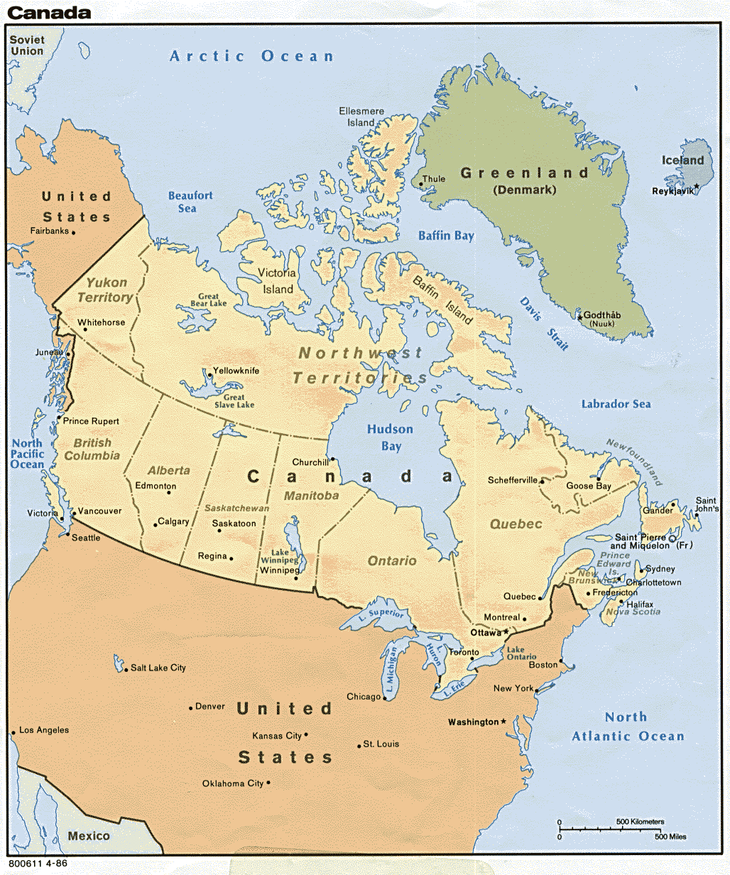 Canada Map Geography - Map of Canada City Geography