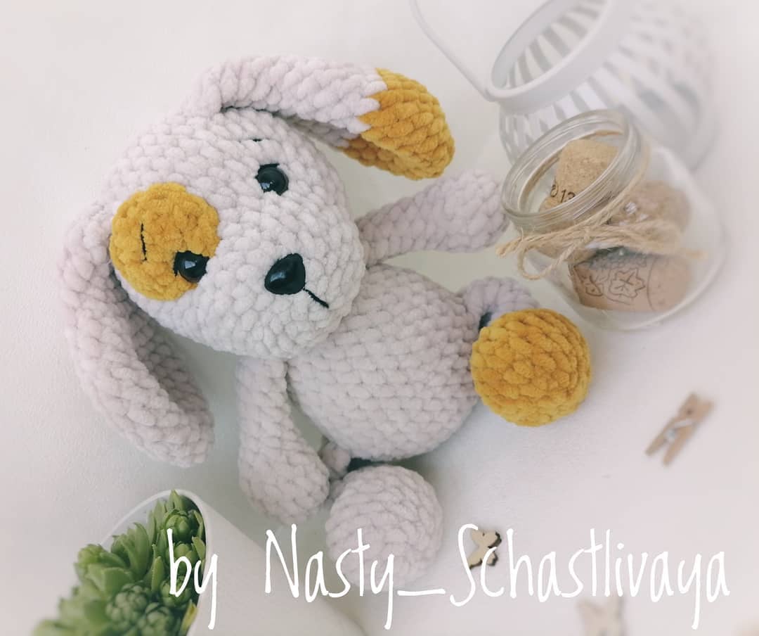 Плюшевый щенок крючком