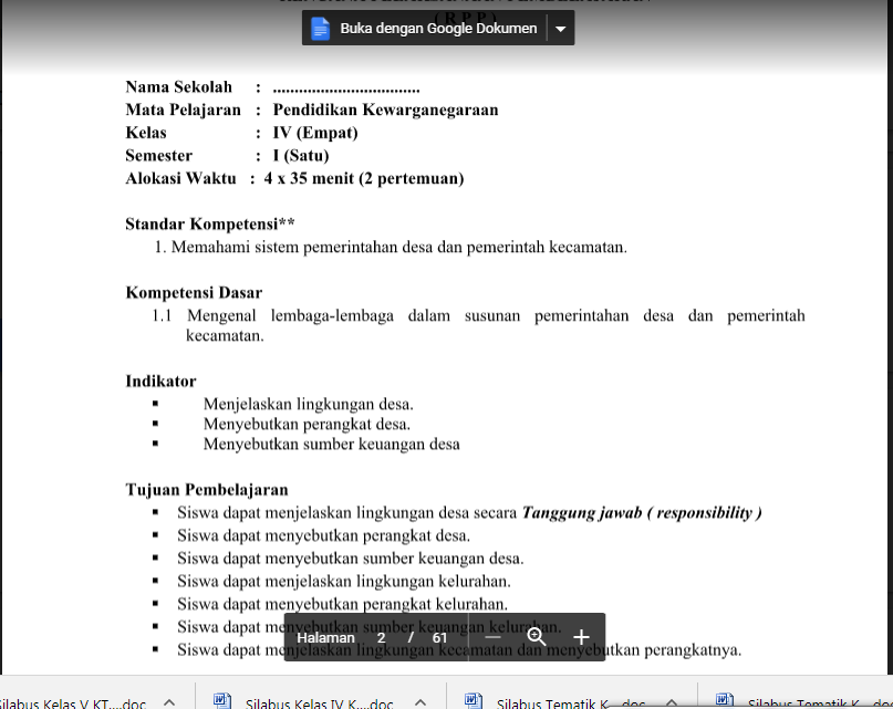 Contoh RPP PKn Kls 4, 5, dan 6 Semester 1 &amp; 2 KTSP 2006
