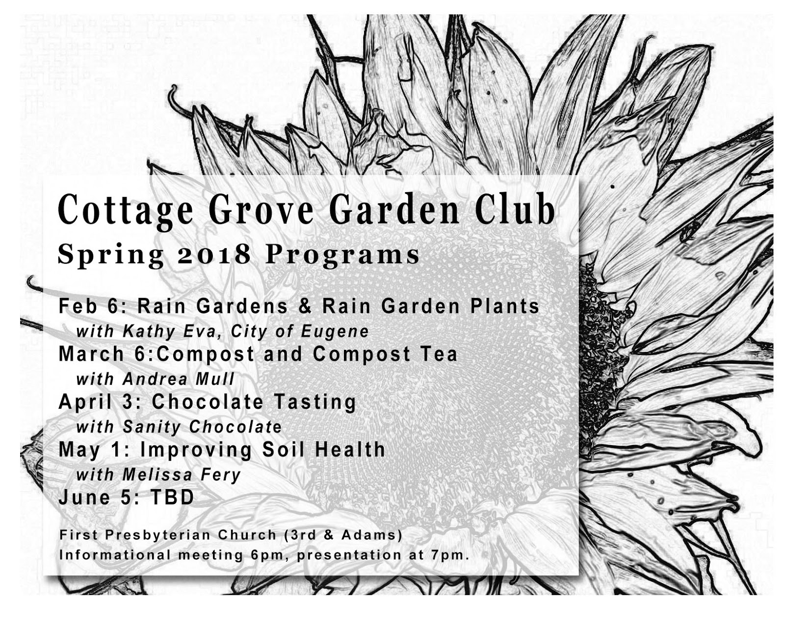 Cottage Grove Garden Club Spring Garden Club Programs For 2018