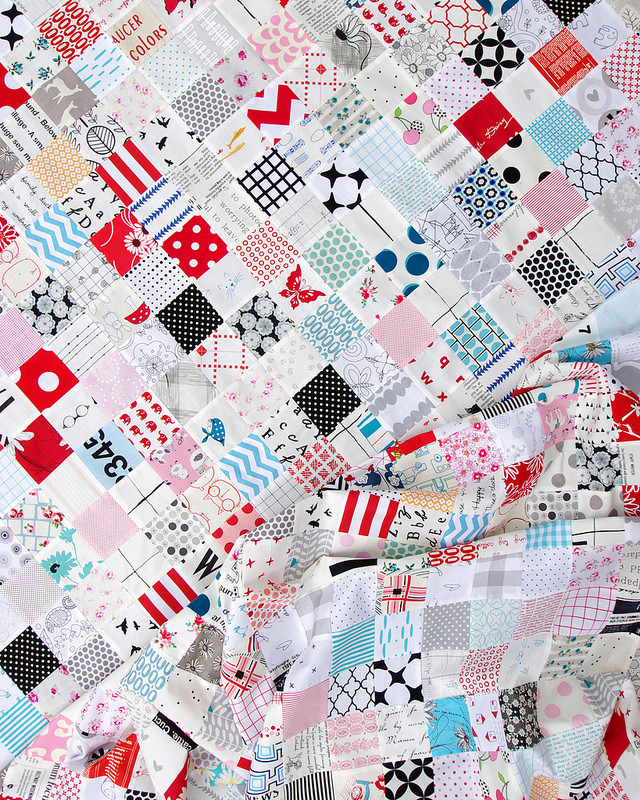 Stash Buster Quilt 1 - A Checkerboard Quilt | Red Pepper Quilts 2016
