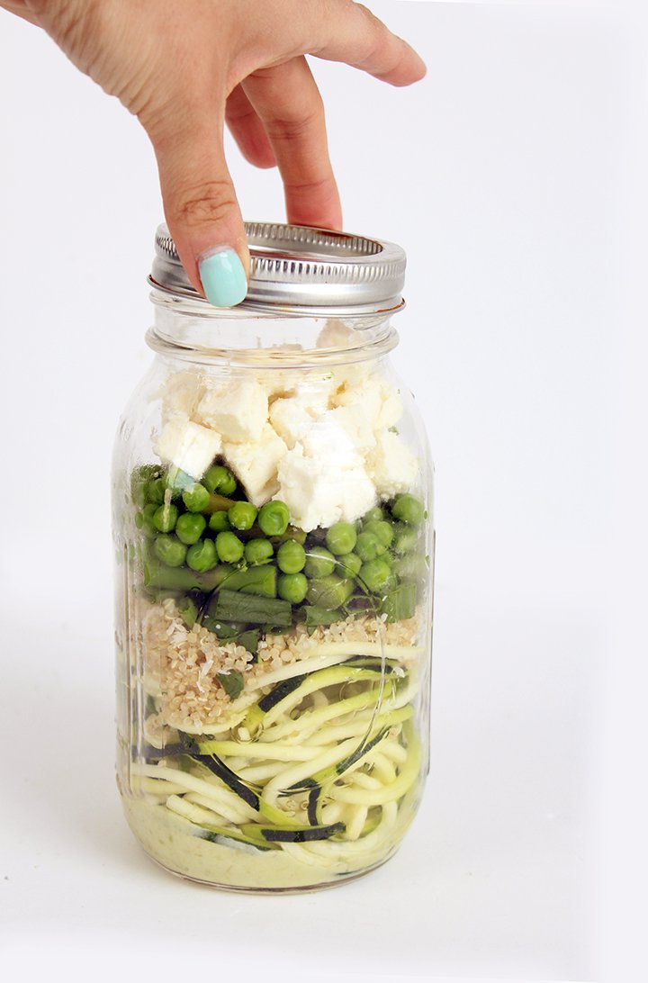 Pink Lady Green Salad in a Jar
