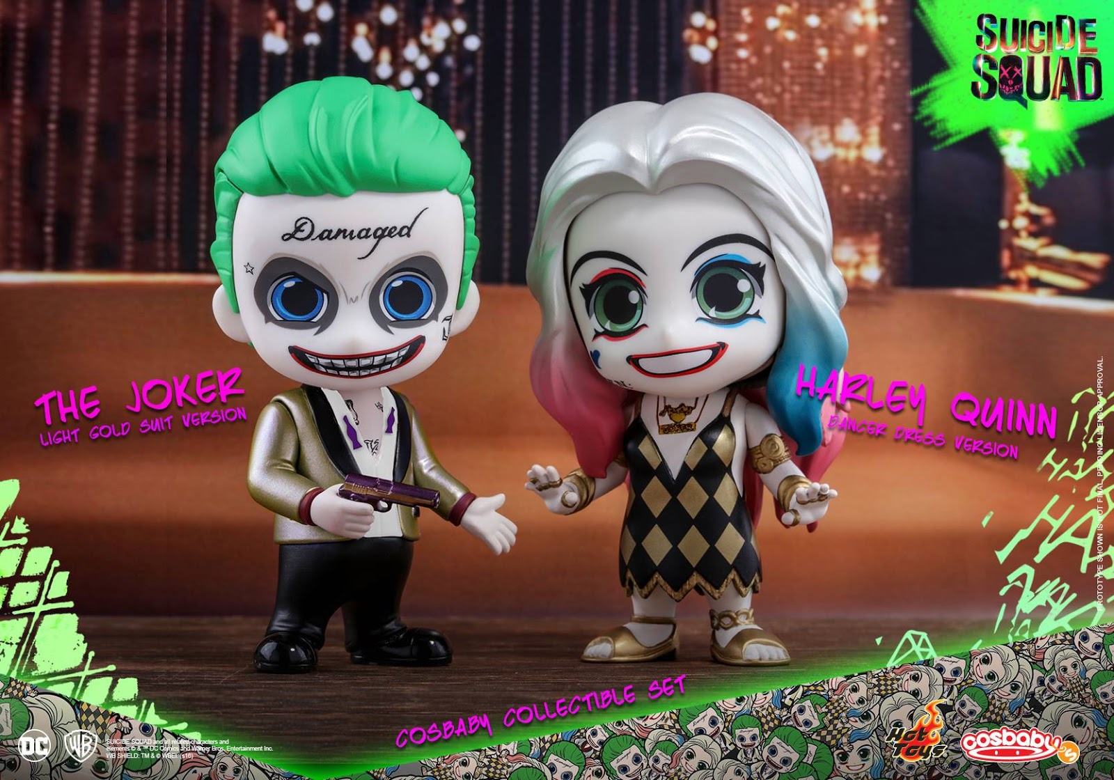 Hot Toys Cosbaby Suicide Squad The joker /& Harley Quinn Series 1 Deadshot katana