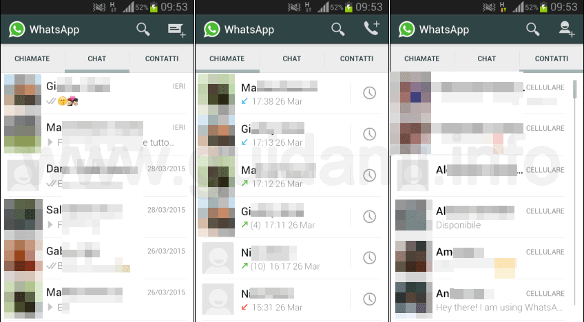 WhatsApp con chiamate vocali attivate