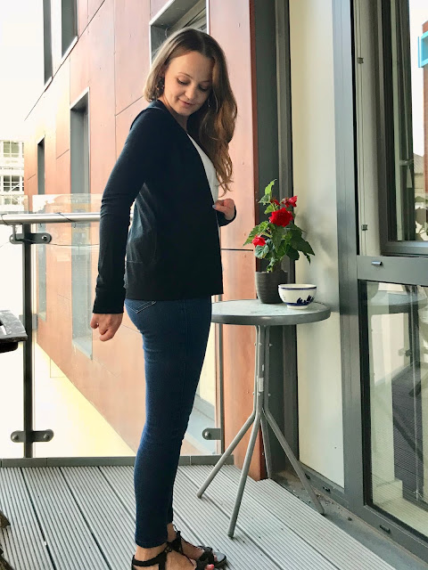 Diary of a Chain Stitcher: Helen's Closet Blackwood Cardigan in Black Merino from The Fabric Store